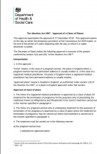 The Abortion Act 1967: Approval of a Class of Places